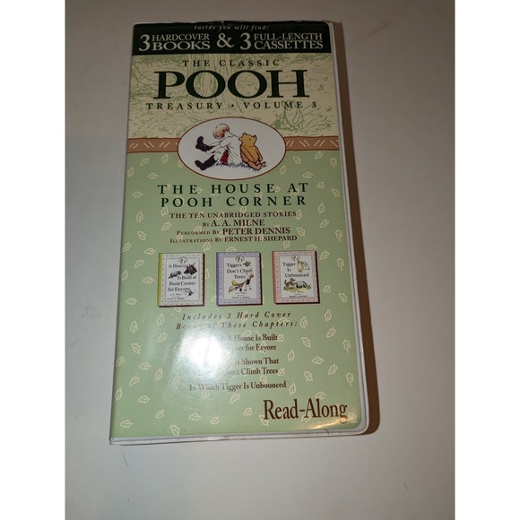 Vintage 1997 The Classic Pooh Treasury Vol 3 Hardcover Books 3 Cassettes - Picture 12 of 13